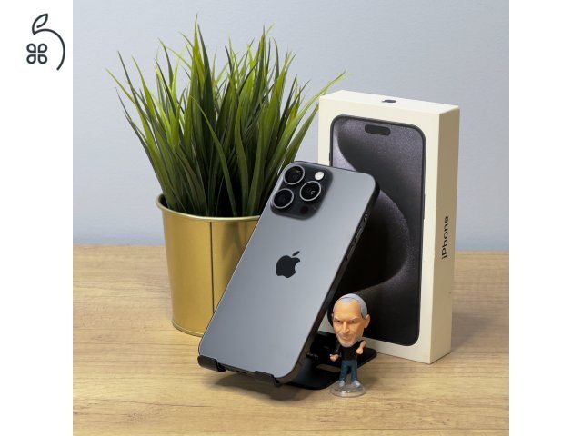 MacSzerez.com - iPhone 15 Pro / 128GB / Black Titanium / Garancia!