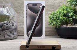 iPhone 15 Pro Natural Titanium 128GB 2 ÉV Garanciával Számlával Aksi 99%