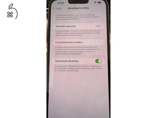 Eladó iPhone 13 Pro Max 128GB, 100% akku, hibátlan működéssel!