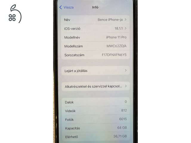 Iphone 11Pro 64GB Független