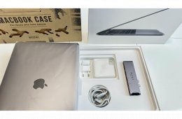 Apple Macbook Pro Touch Bar + új akkuval 6 hó garanciával + opc. extrák, doboz, összes tartozék
