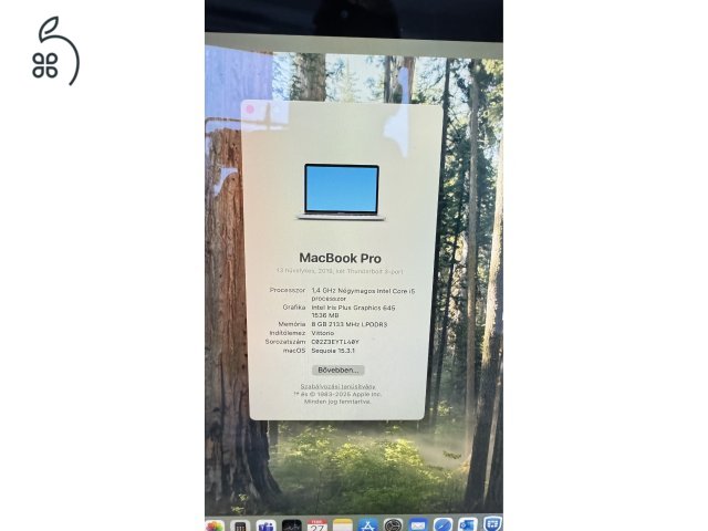 Apple Macbook Pro Touch Bar + új akkuval 6 hó garanciával + opc. extrák, doboz, összes tartozék