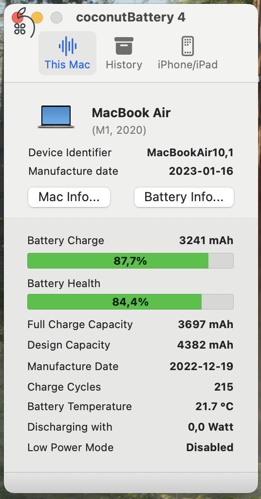 Macbook Air M1 (2022 asztroszürke)