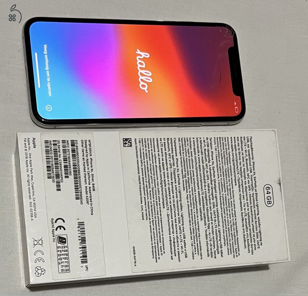 Eladó 64 GB iPhone XS sérült!!!