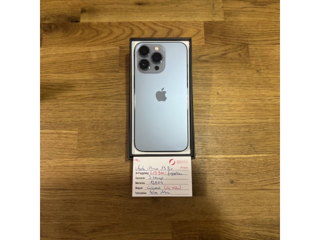 132. Apple iPhone 13 Pro - 128 GB - Sierra Blue - Új akku - Újszerű