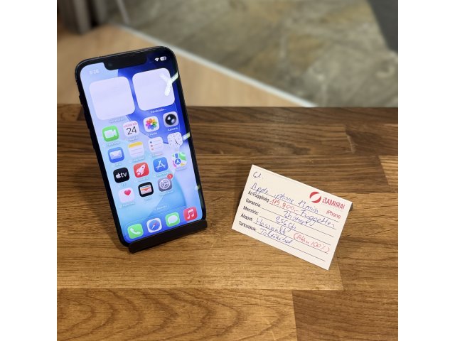 Apple iPhone 13 Mini - 256 GB - fekete - Kártyafüggetlen - Akku 100% ( 61.)