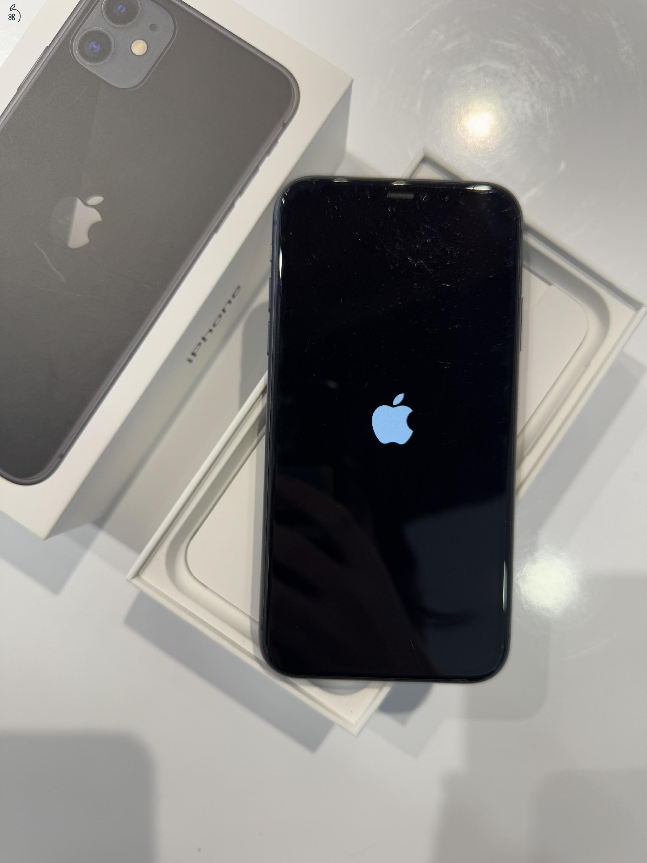 iPhone 11 fekete 128gb 95% akku