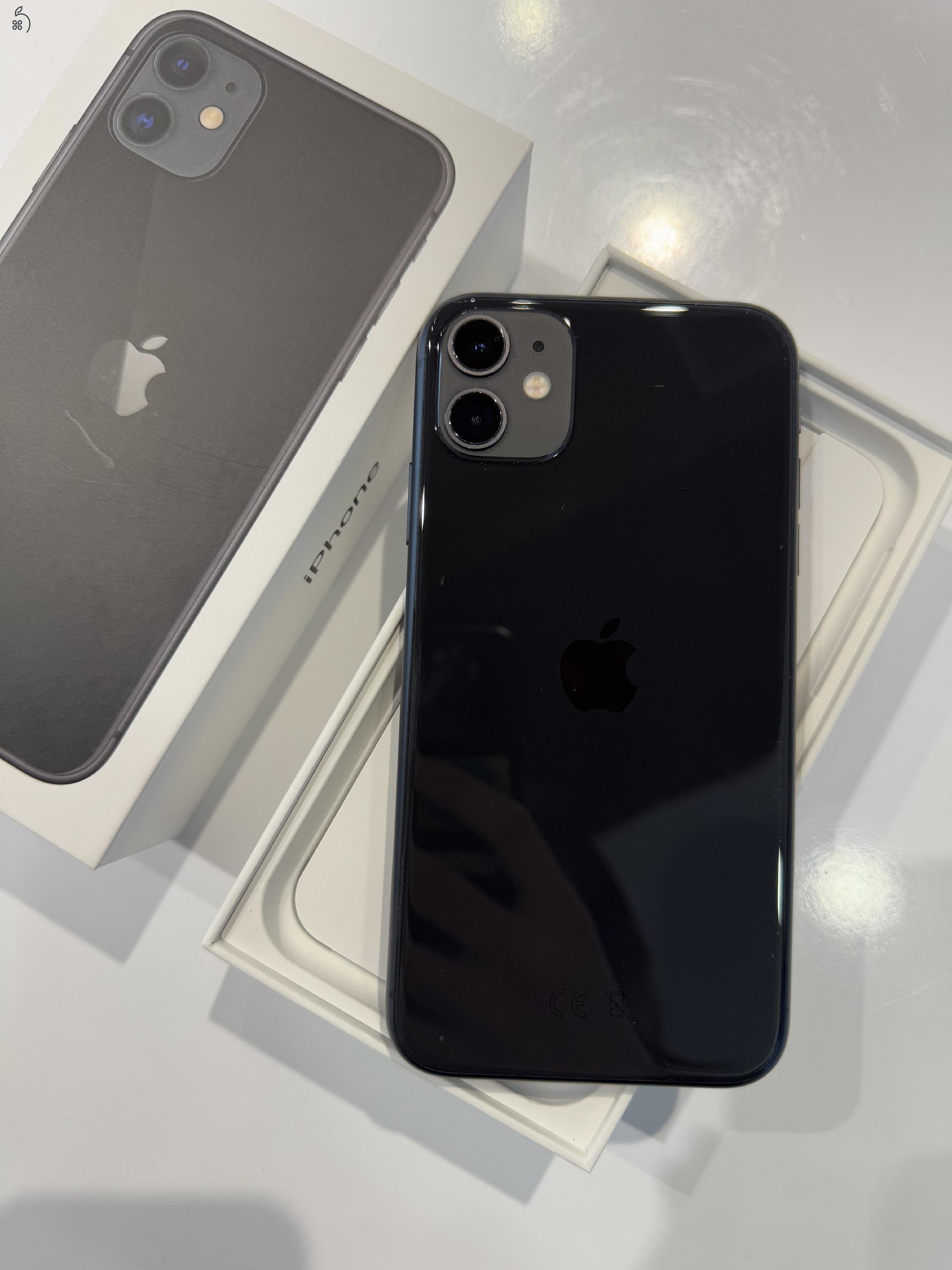 iPhone 11 fekete 128gb 95% akku