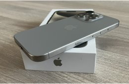 iPhone 15 Pro 256GB Natural Titanium, Független, Gyönyörű állapot, ajándék tok+fólia