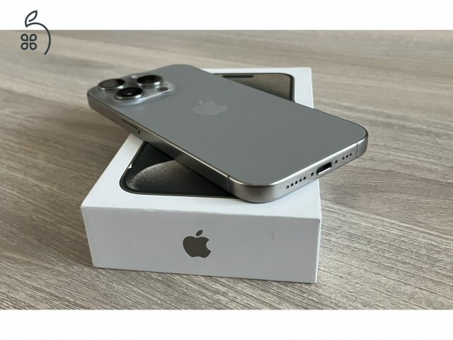 iPhone 15 Pro 256GB Natural Titanium, Független, Gyönyörű állapot, ajándék tok+fólia