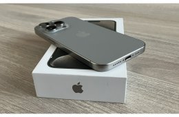 iPhone 15 Pro 256GB Natural Titanium, Független, Gyönyörű állapot, ajándék tok+fólia