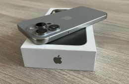 iPhone 15 Pro 256GB Natural Titanium, Független, Gyönyörű állapot, ajándék tok+fólia