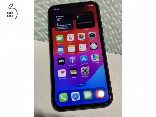 Apple Iphone 11, 64gb, kártyafüggetlen, karcmentes, gyári 96%-is akksi