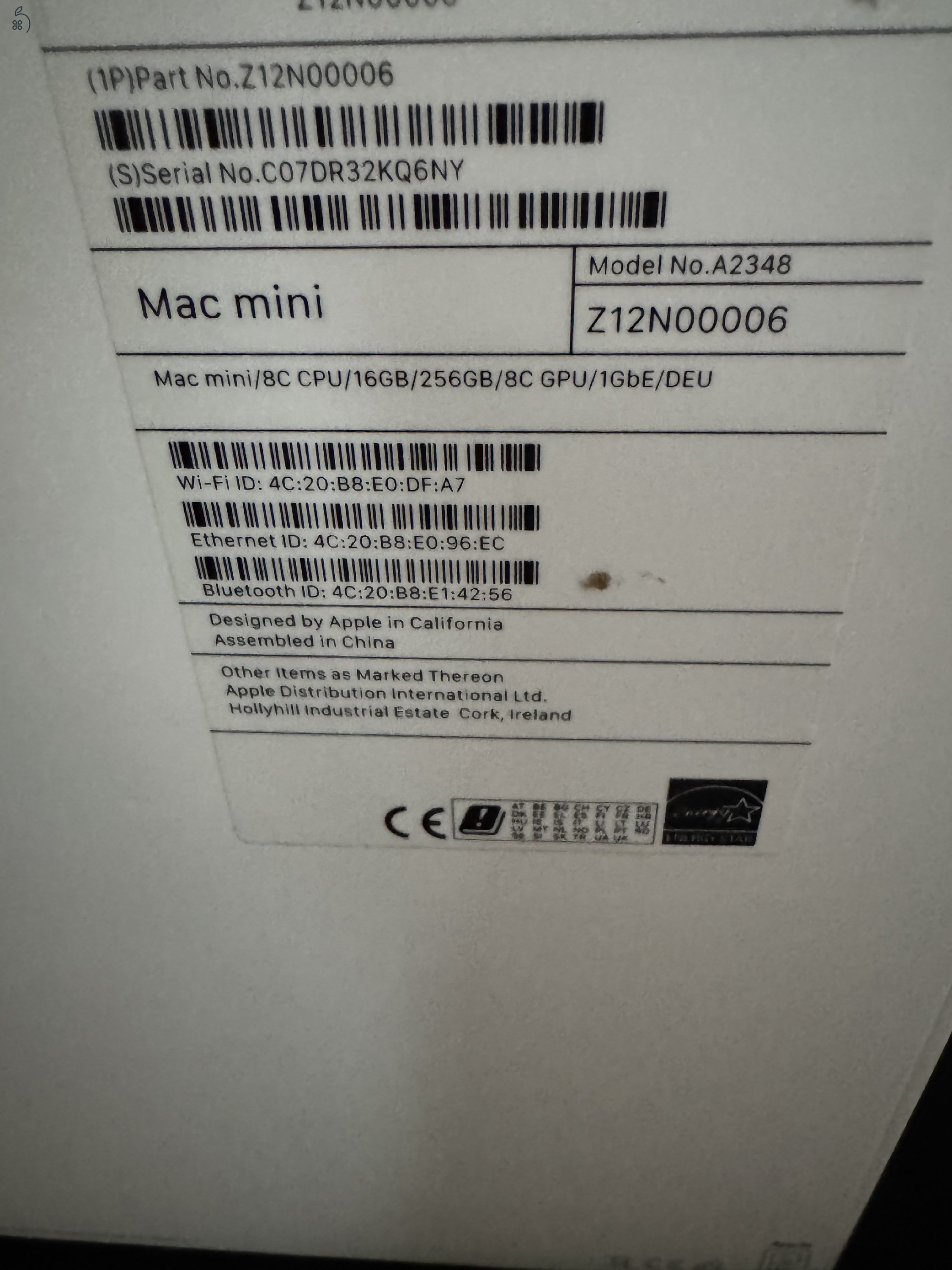 M1 Mac Mini 16/256