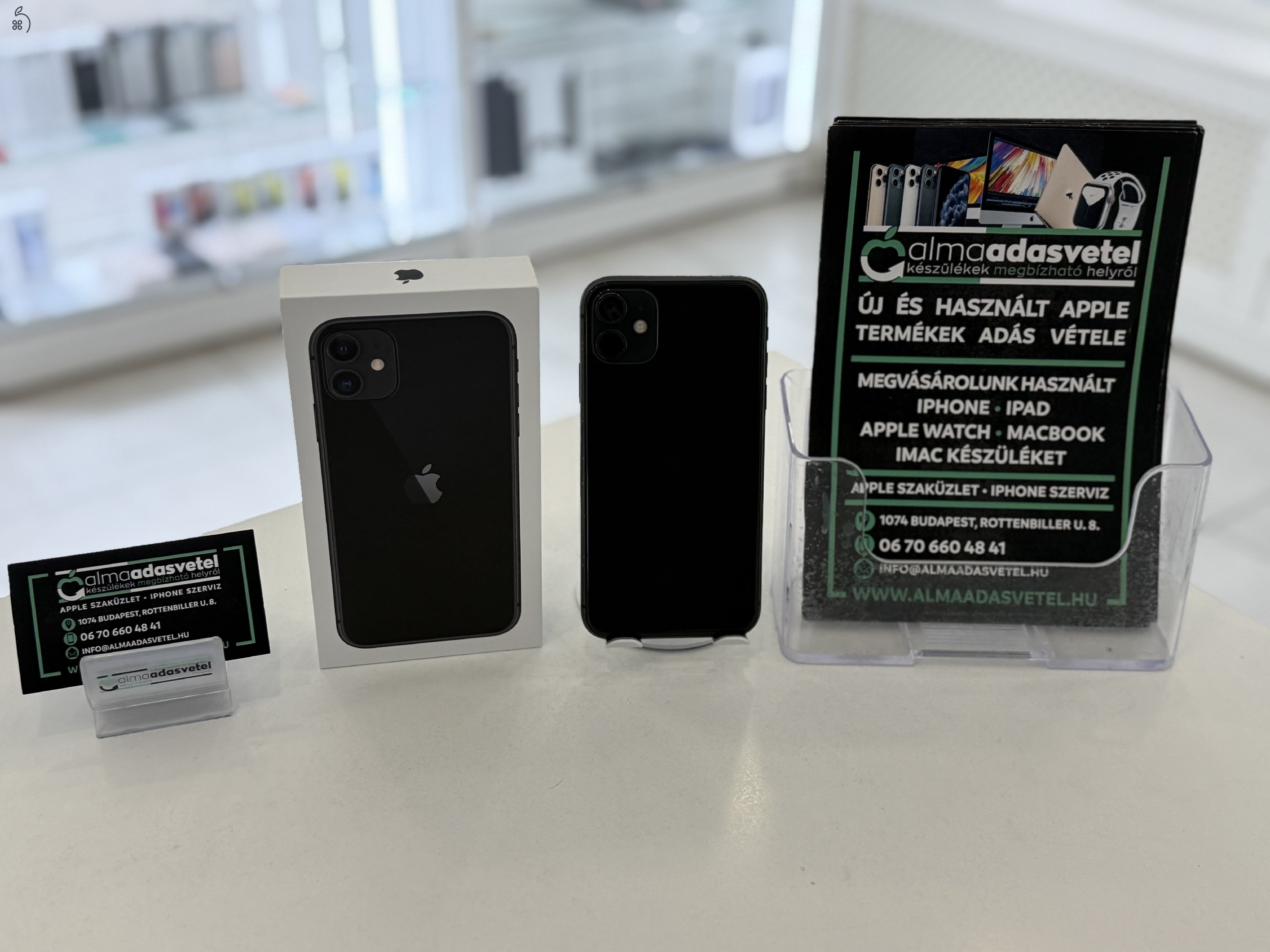 iPhone 11 128GB Független Használt/1-3 hónap gar./Akku 87%/p4110