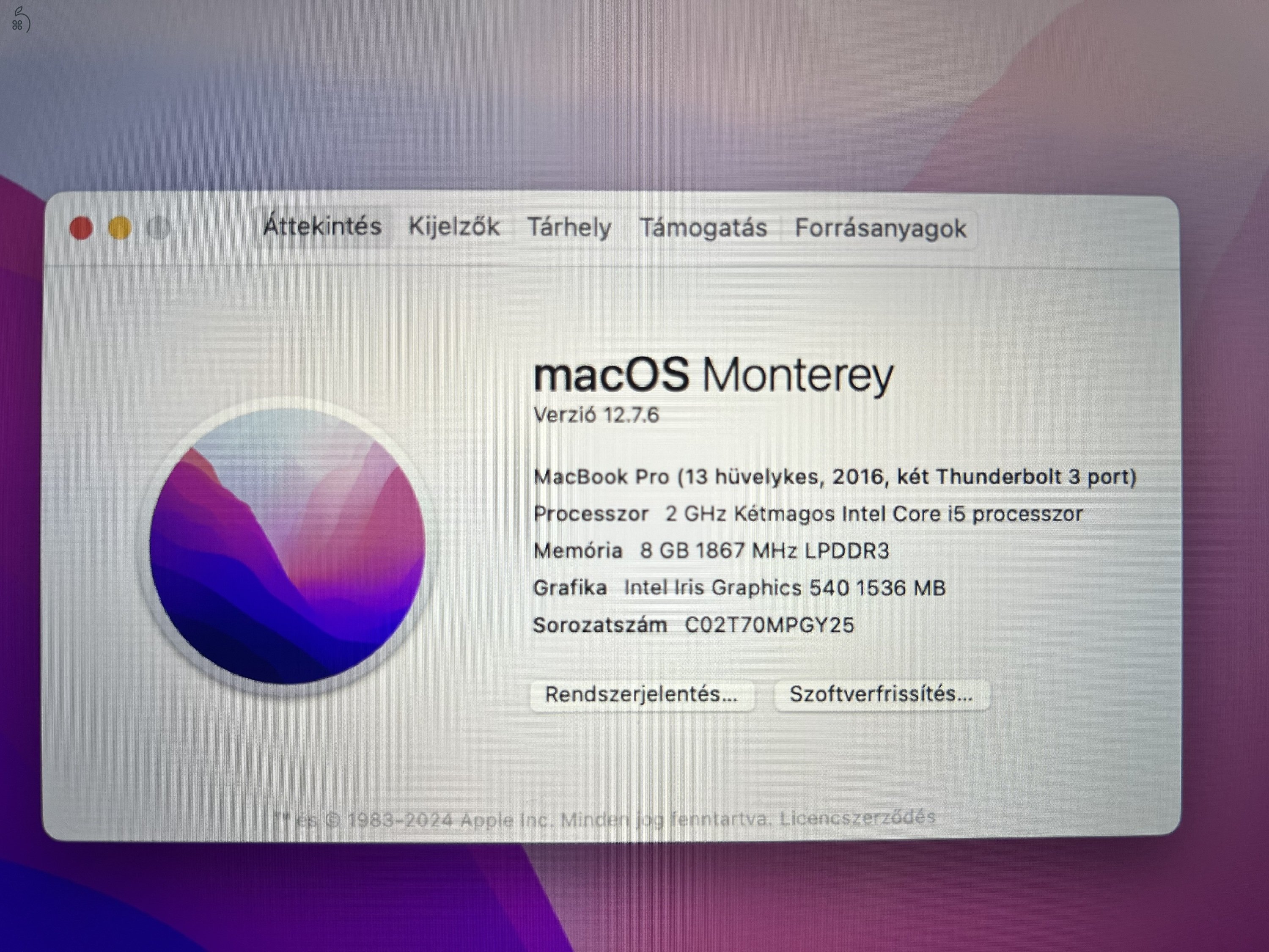 Macbook Pro 2GHZ i5 8GB