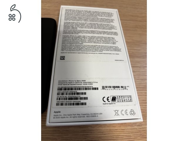 Iphone 12 64 GB fekete kártyafüggetlen