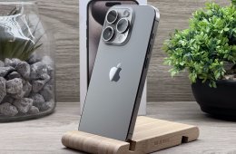 Hibátlan iPhone 15 Pro Natural Titanium 256GB 2 ÉV Garanciával Számlával Aksi 99%