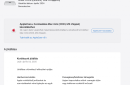 Mac Mini M2 garanciális 