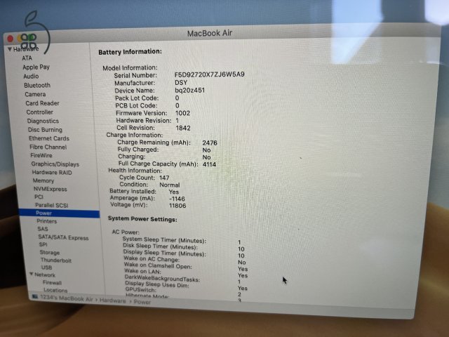 MacBook Air8,2 2019 13