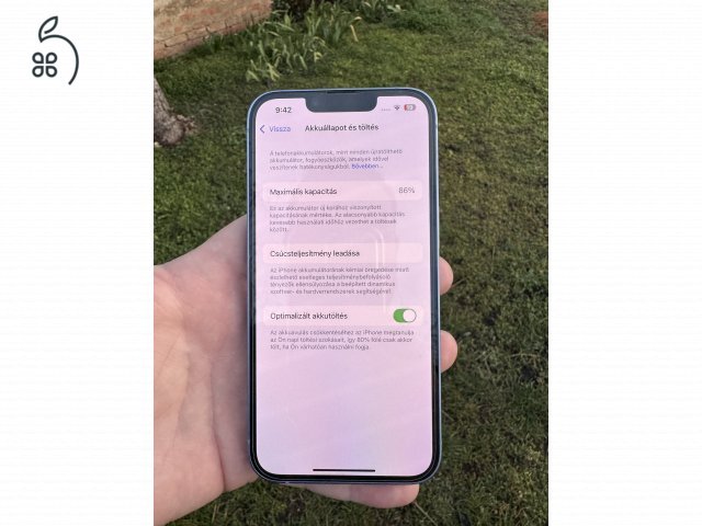 Iphone 14 Kék 128Gb - 86% akku - Független - Garanciás