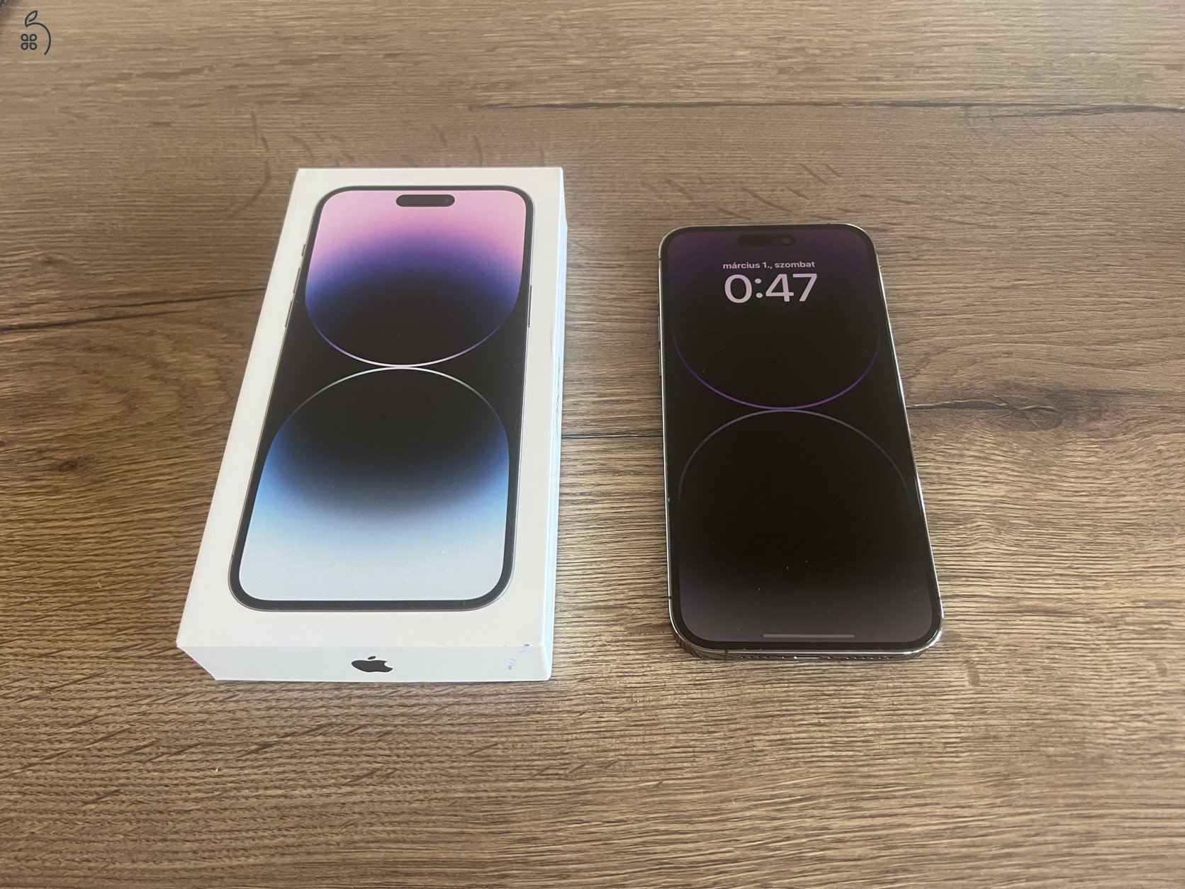 Mint az új ! 14 Pro MAX 256 GB Deep Purple - FULLDOBOZ - APCOM