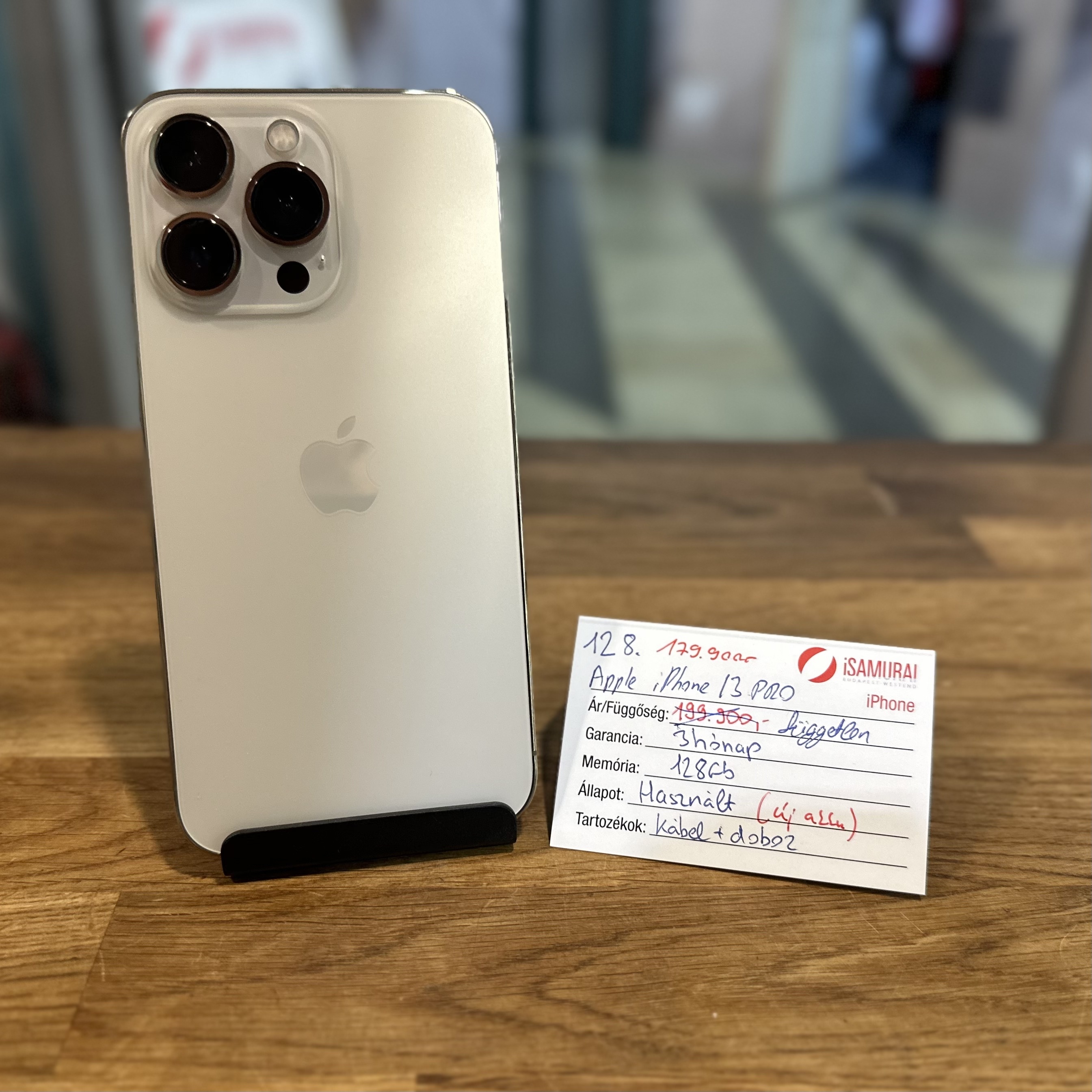 128. Apple iPhone 13 Pro - 128 GB - Arany -Új Akku