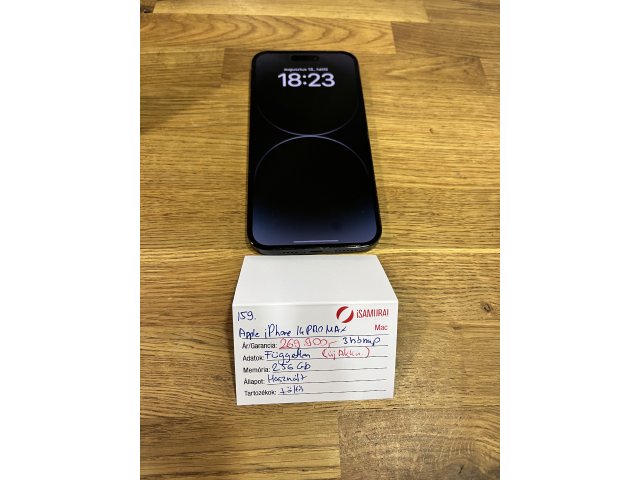 159. Apple iPhone 14 Pro Max - 256 GB - Space Black - akku 100%