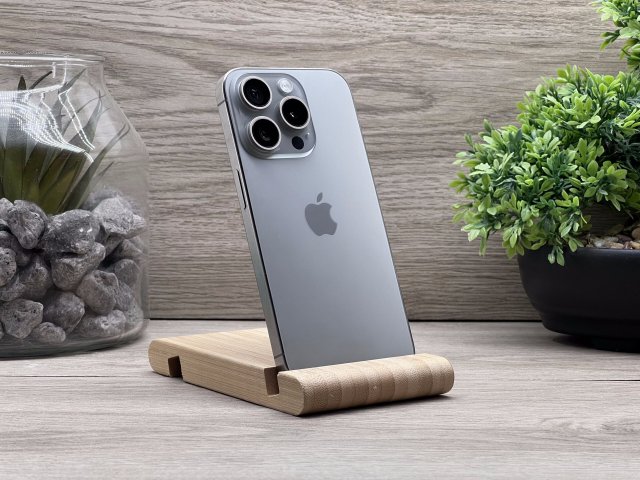 iPhone 15 Pro Natural Titanium 128GB 2 ÉV Garanciával Számlával