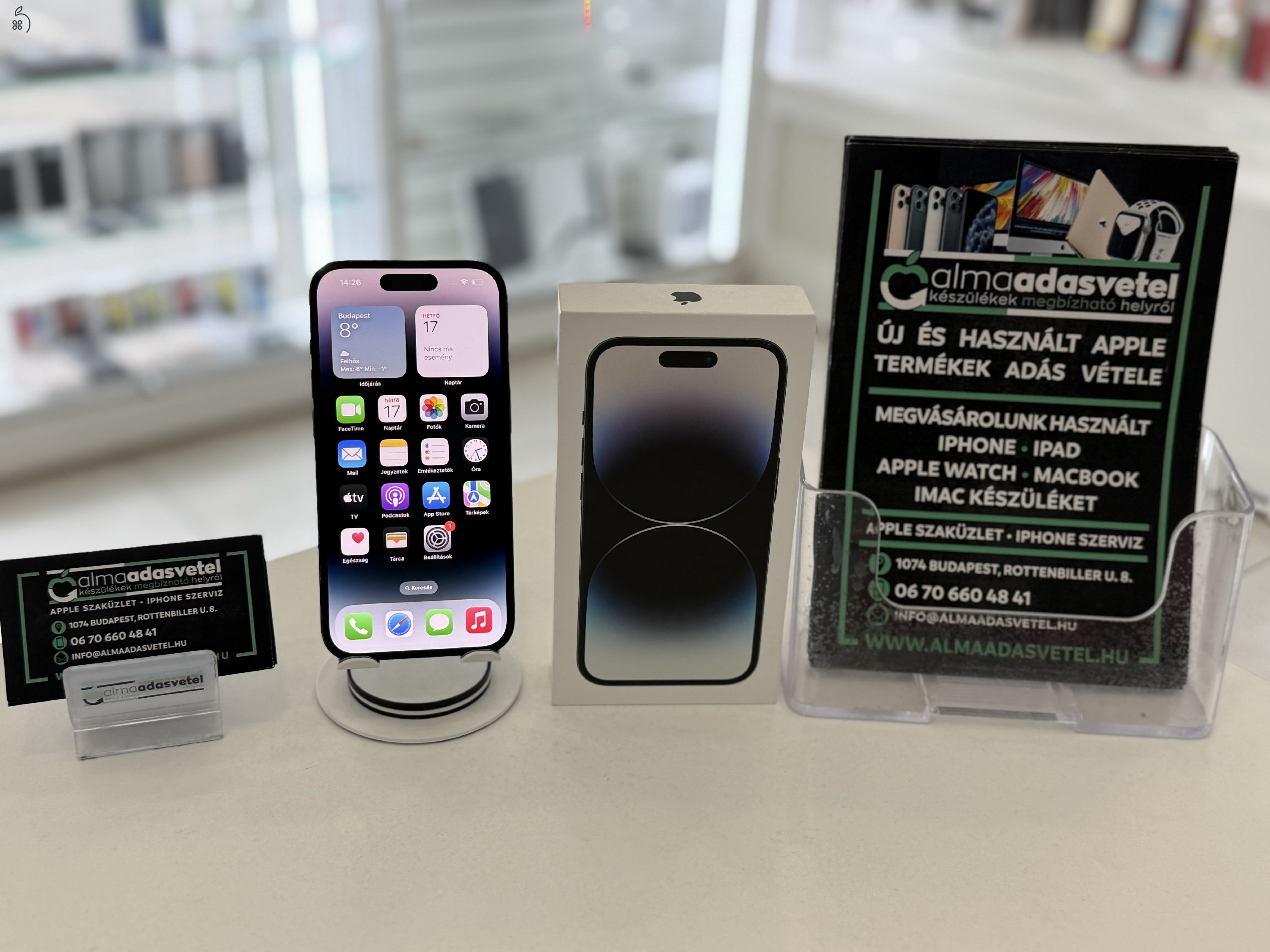 iPhone 14 Pro 1TB Független Használt/1 hónap gar./Akku 81%/p4120/