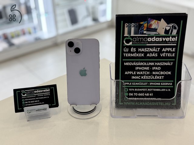 iPhone 14 128GB Lila Független Használt/1-3 hónap gar./Akku 86%/p4121
