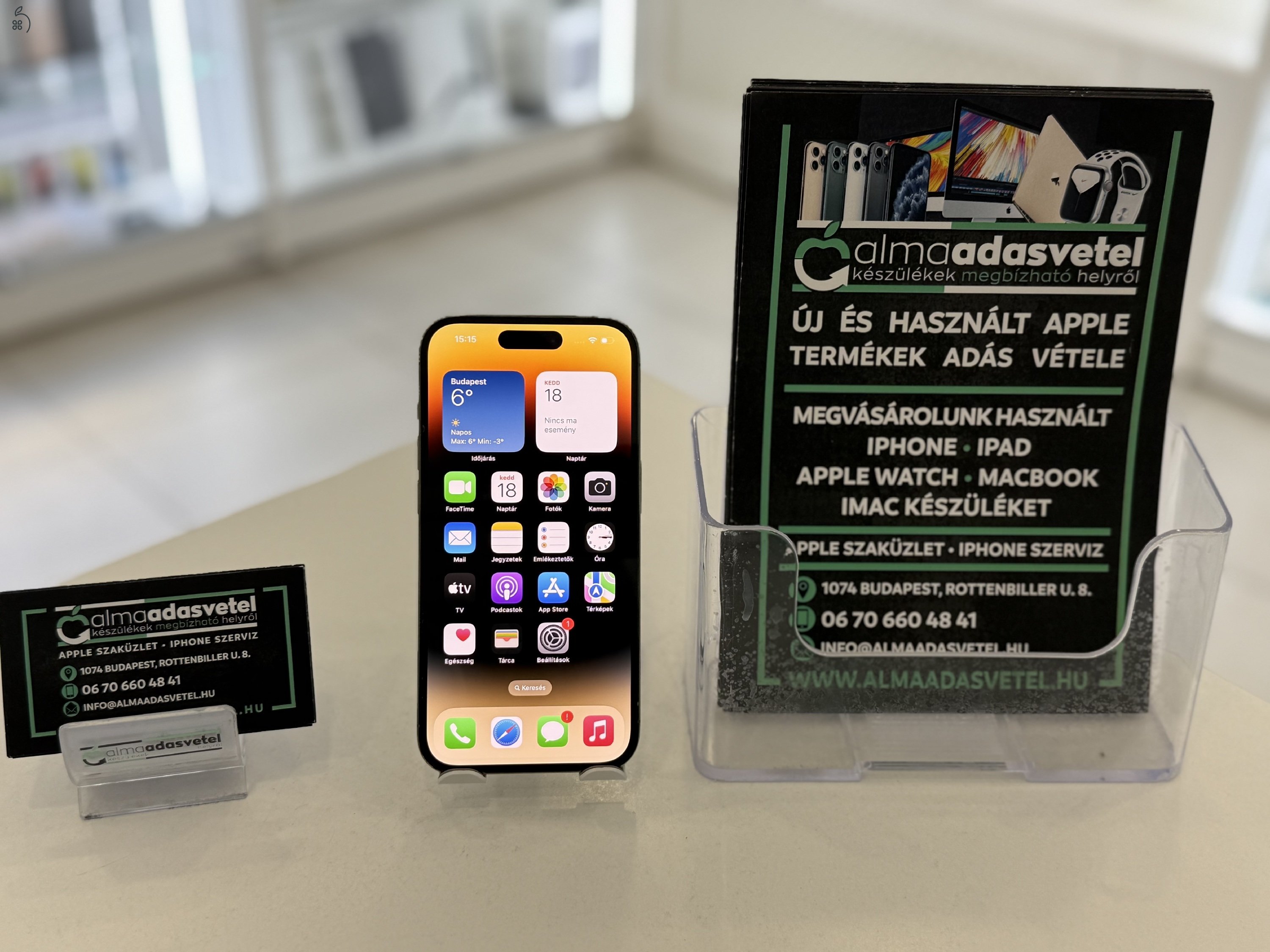 iPhone 14 Pro 128GB Független/1 hónap gar./Akku:86%/p4130/