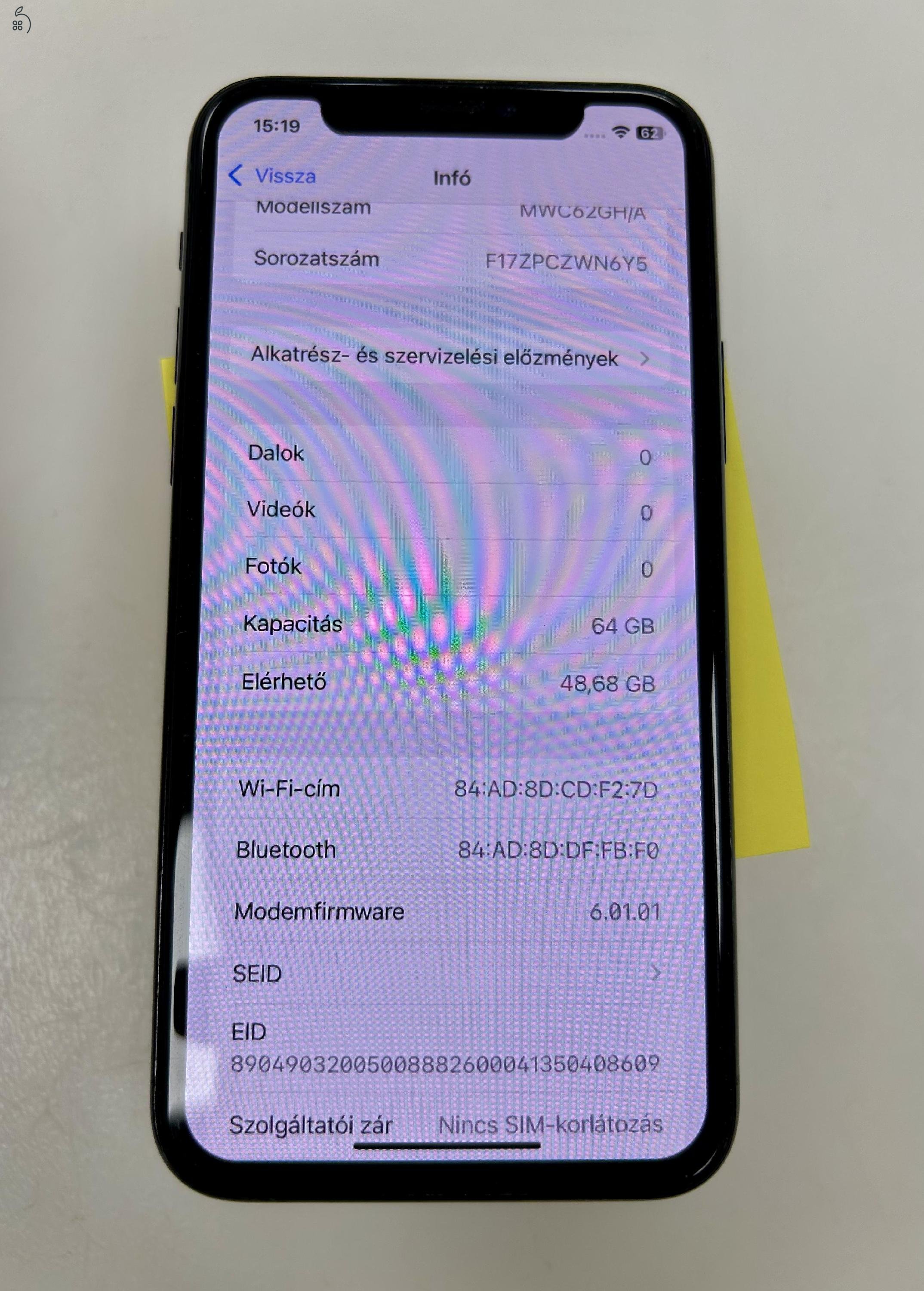 iPhone 11 Pro 64GB Mid.Green Új akku Új Kijelző 3 Hó Gar + Beszámítás! 