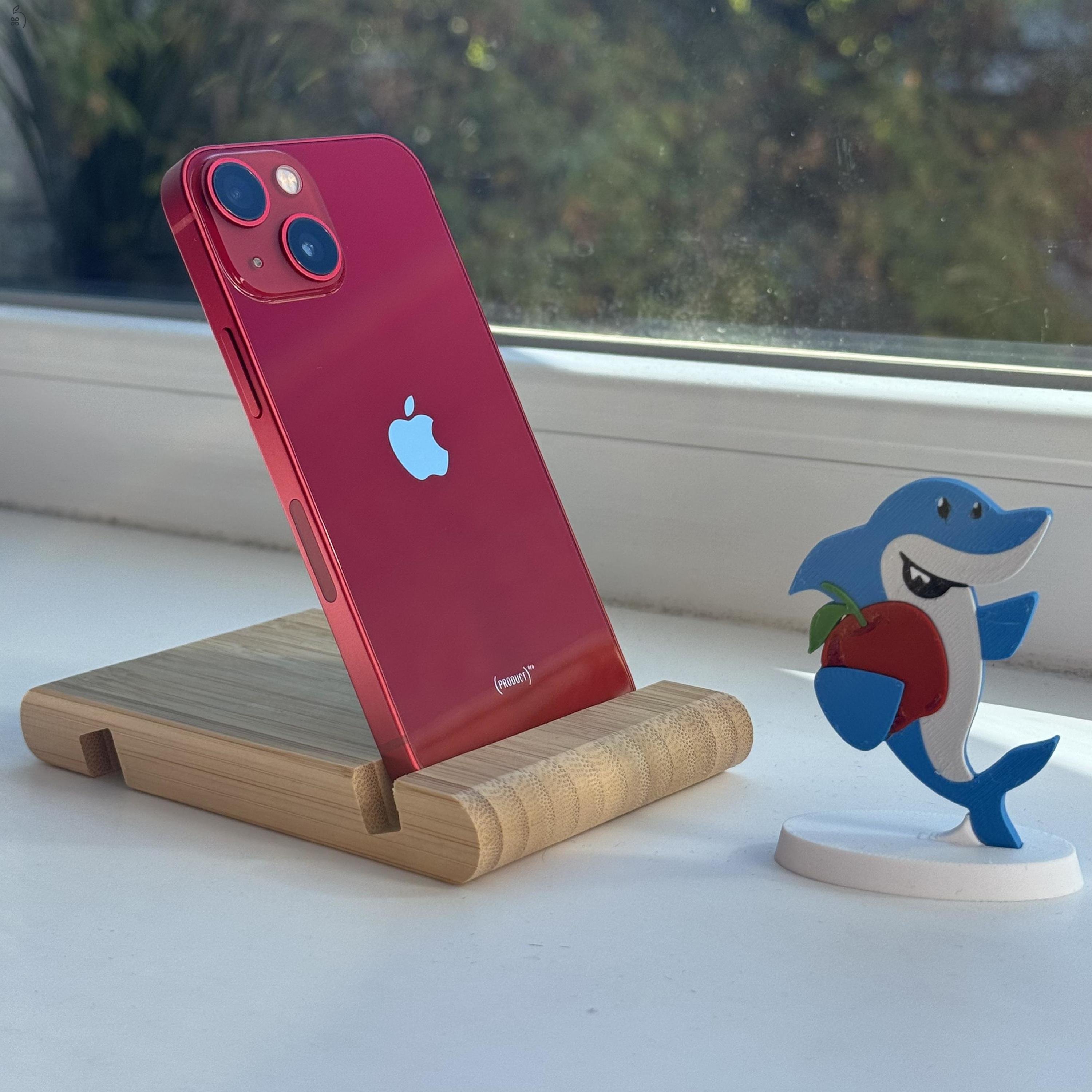 HIBÁTLAN iPhone 13 mini 128GB Red - 1 ÉV GARANCIA, Kártyafüggetlen, 100% Akkumulátor, MC36