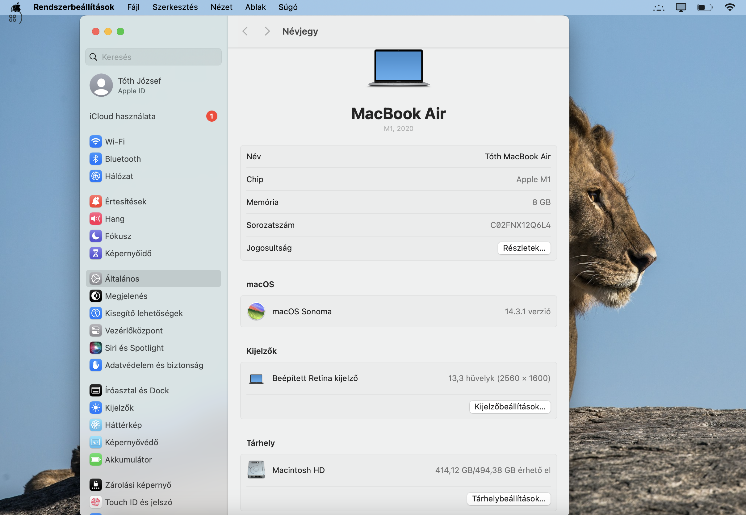 Macbook Air '13' 2020  512 GB 