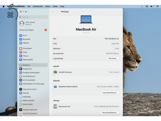 Macbook Air '13' 2020  512 GB 