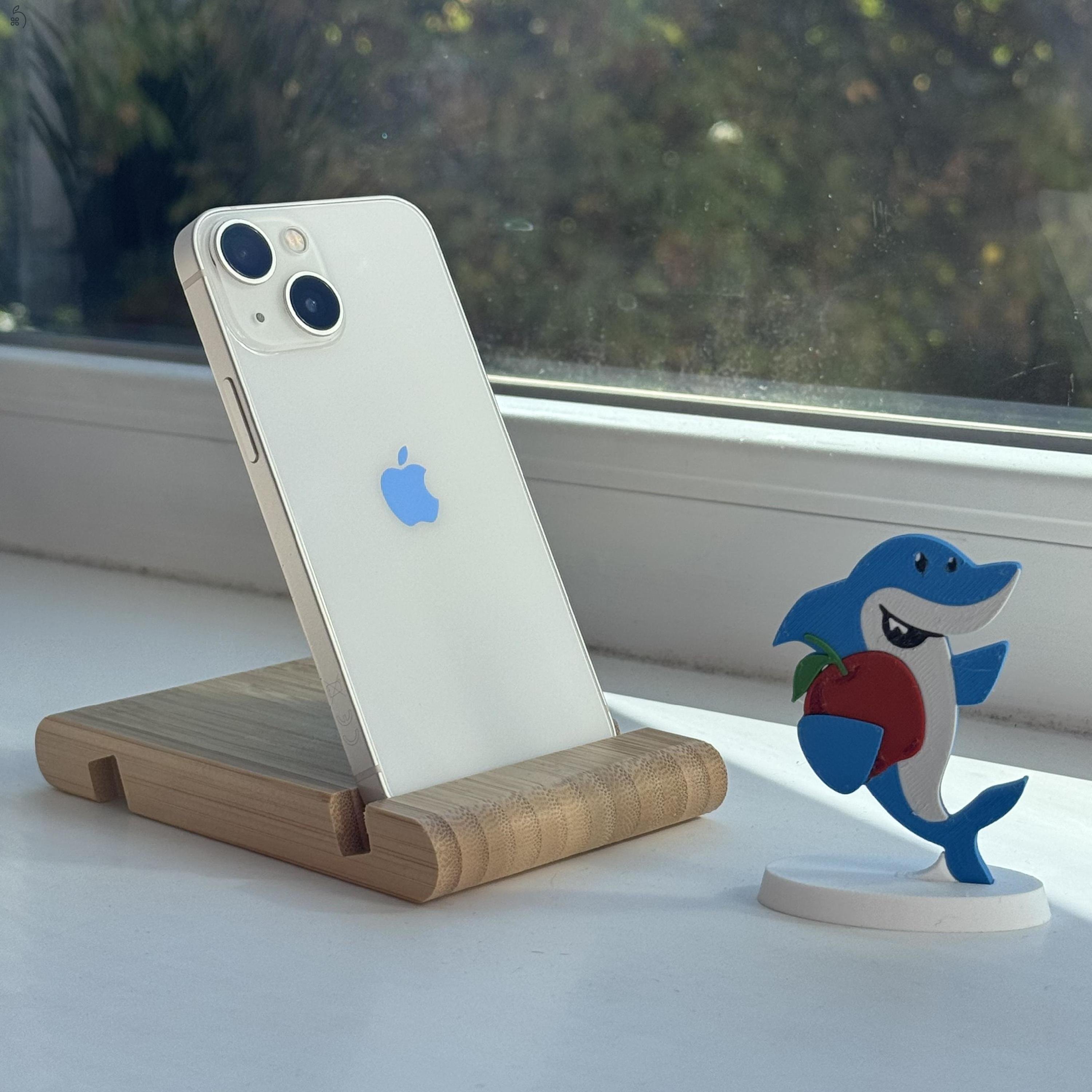 GYÖNYÖRŰ iPhone 13 mini 128GB Starlight -1 ÉV GARANCIA, Kártyafüggetlen, 100% Akkumulátor, MC99