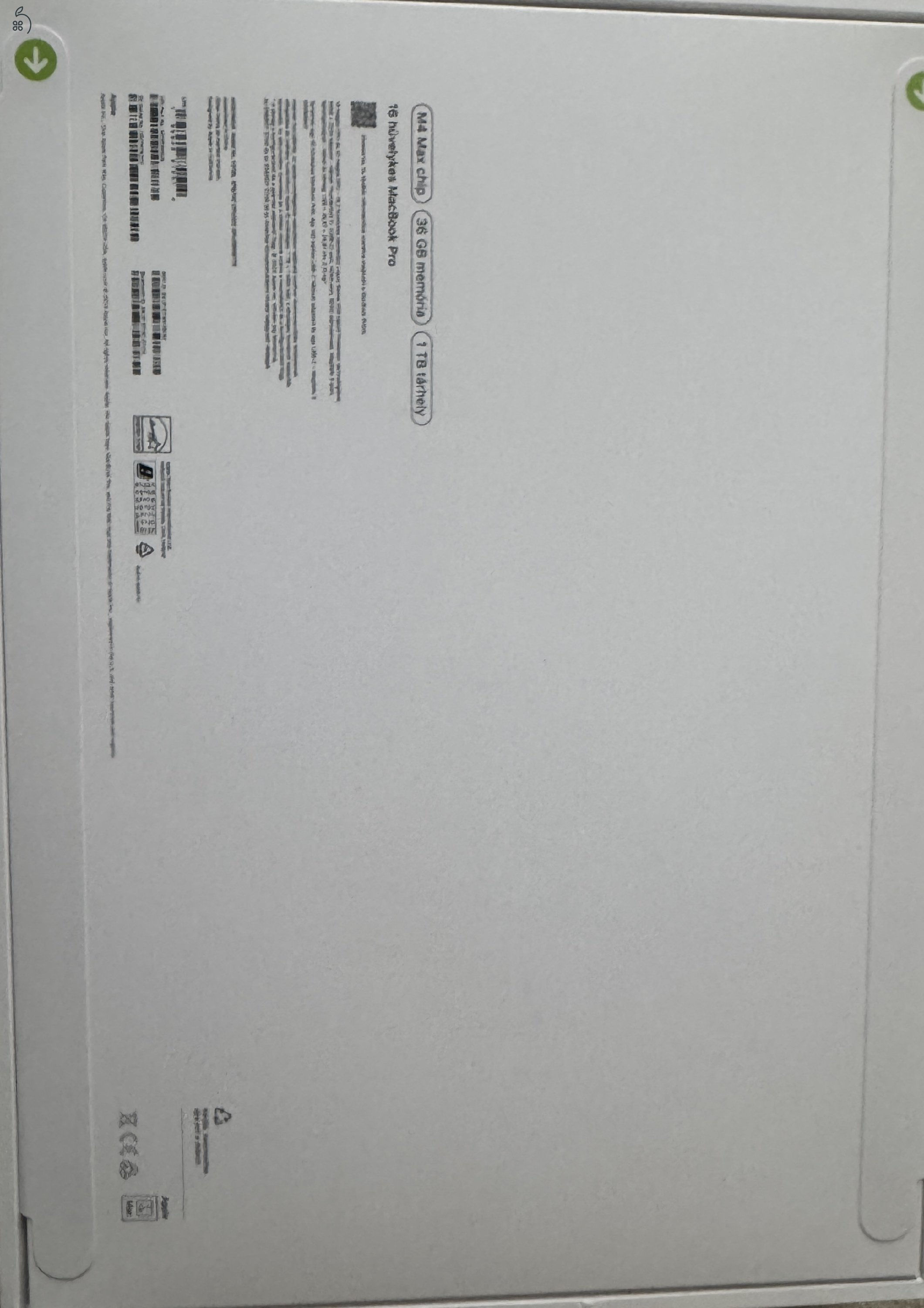 Macbook Pro 16'  M4 Max/36Gb ram/1Tb SSD CTO Apple garancia. Akció!