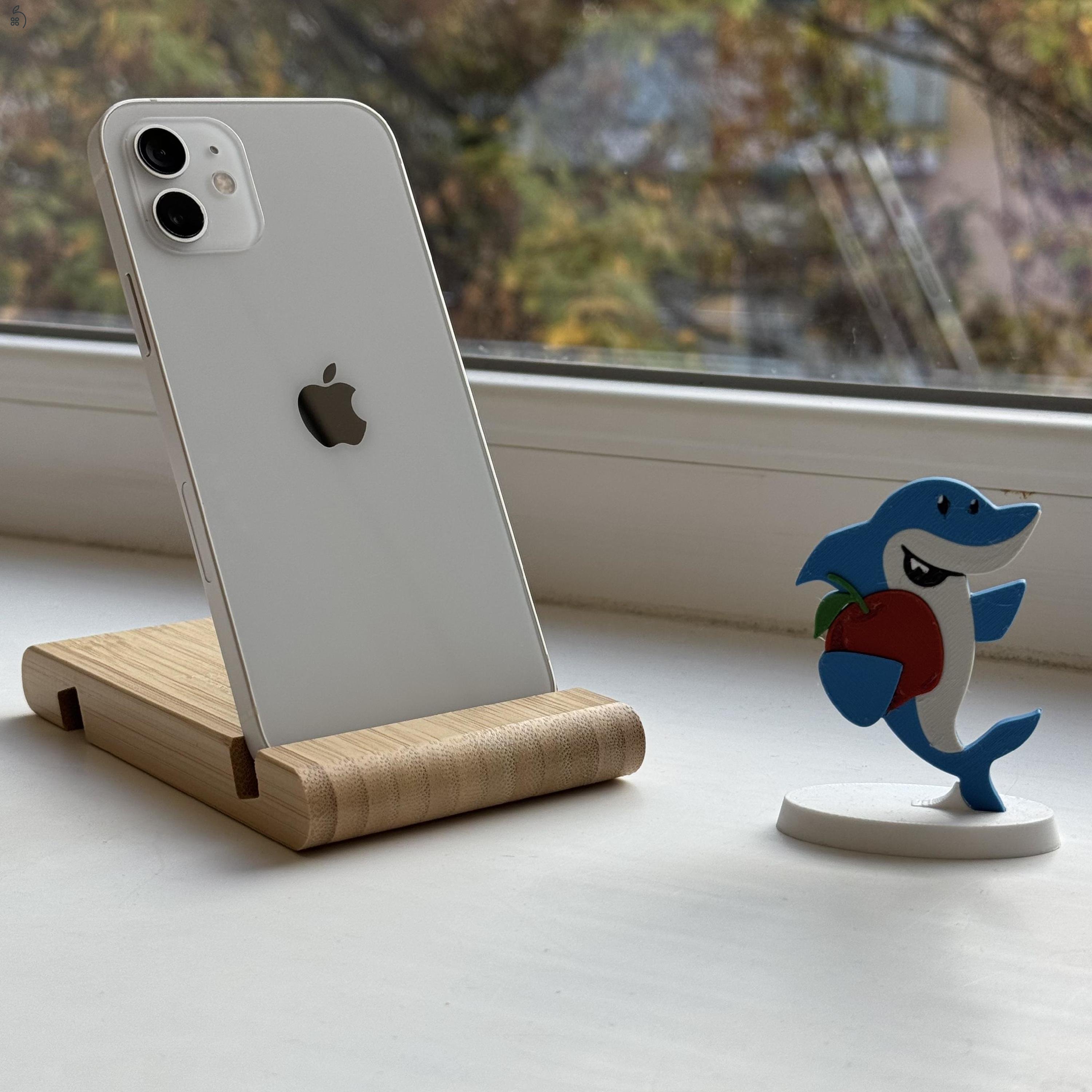 GYÖNYÖRŰ iPhone 12 64GB White Kártyafüggetlen, 1 ÉV GARANCIA,  Akkumulátor, XP20