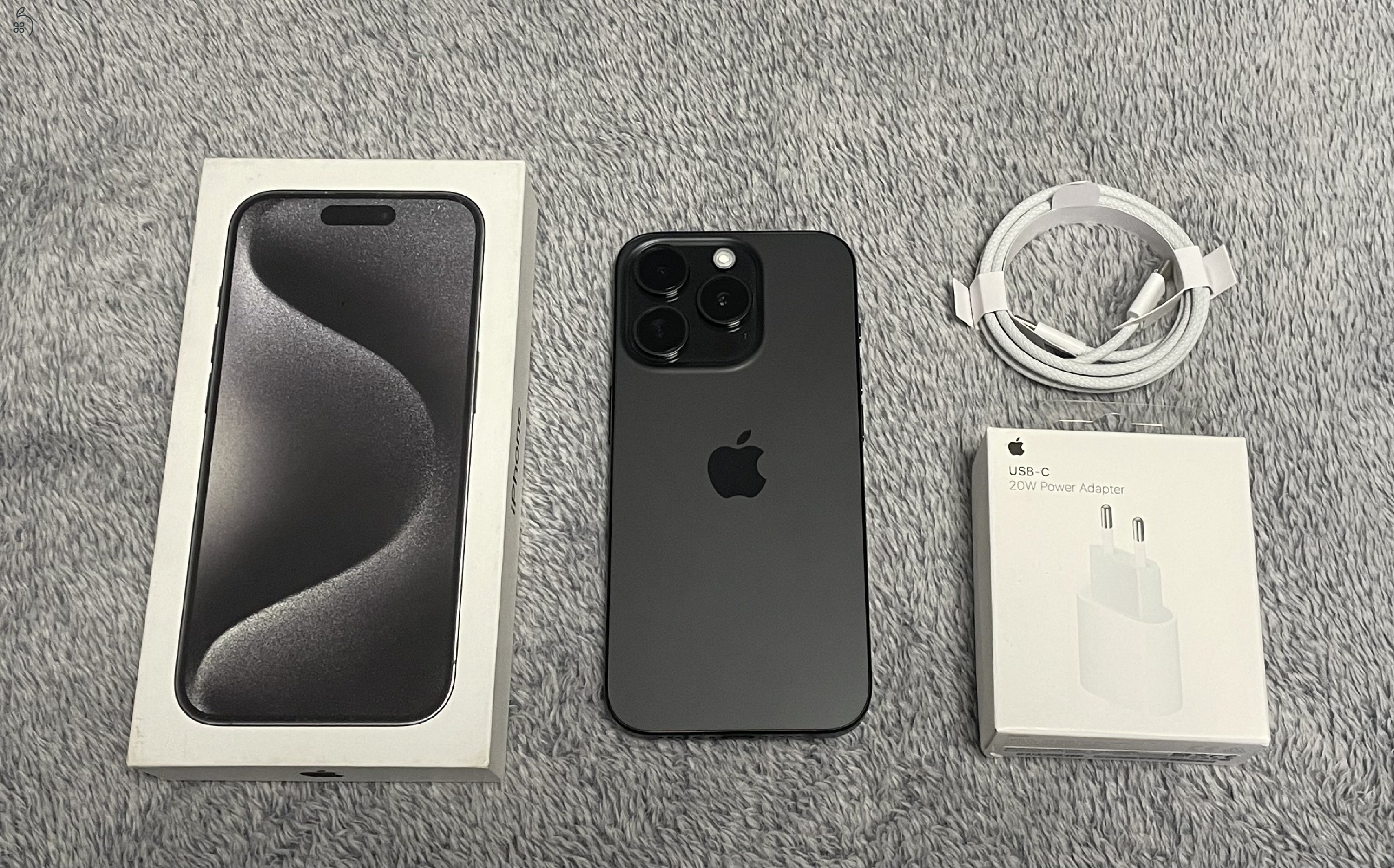 iPhone 15 Pro 128GB - AKKU 100% - Gyári Független, hibátlan állapotban