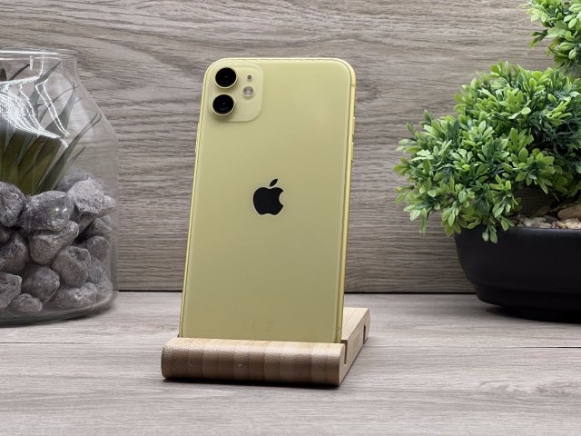 Hibátlan iPhone 11 Yellow 128GB 2 ÉV Garanciával Számlával 100% Akksi