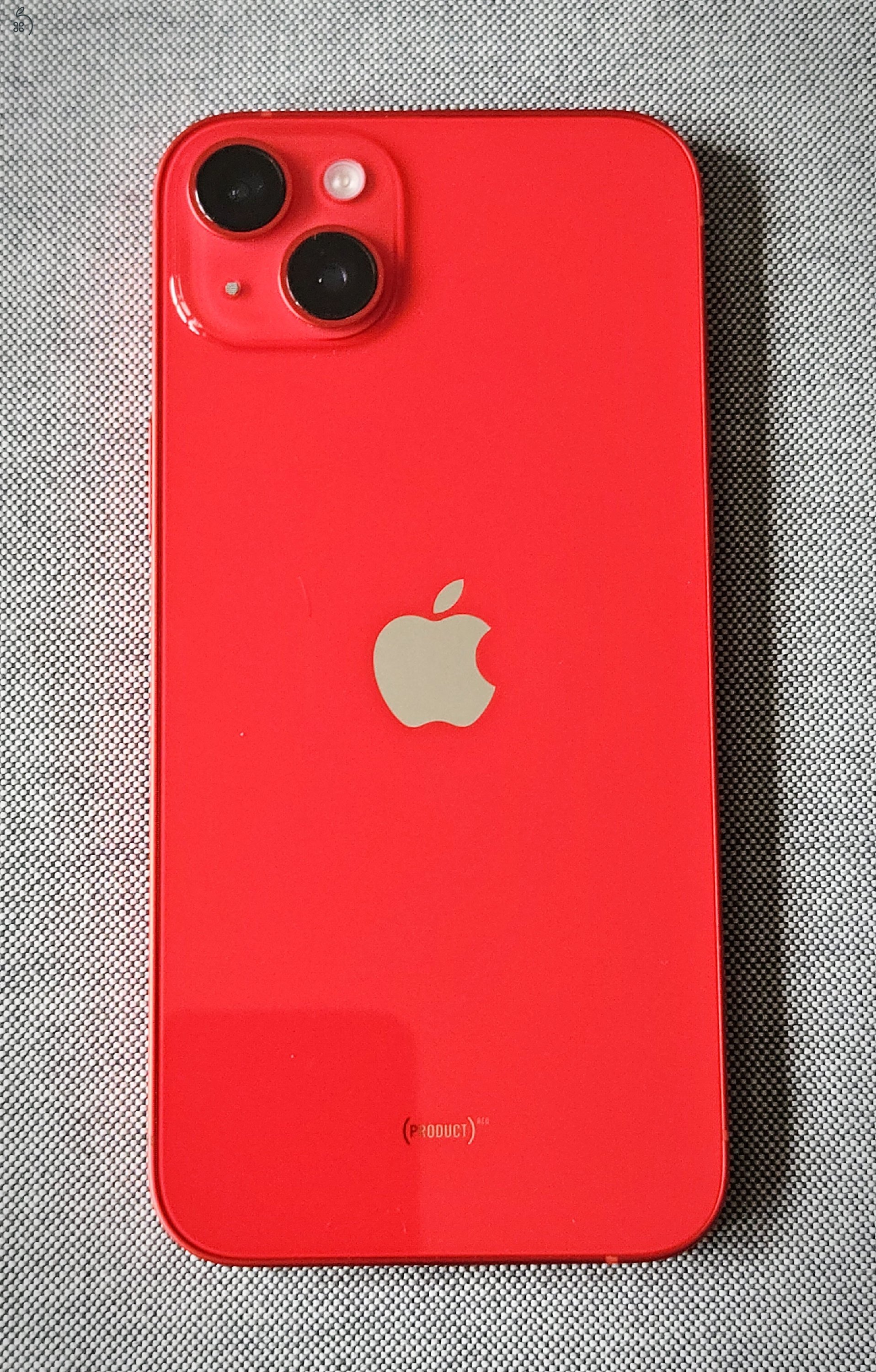 iPhone 14 Plus 128GB Red, újszerű független telefon 100% akku.-val.