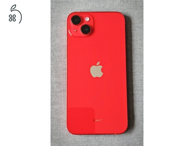 iPhone 14 Plus 128GB Red, újszerű független telefon 100% akku.-val.