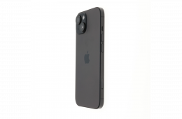!! 1 ÉV GARANCIA !! Apple iPhone 15 128 GB Black Titanium 90%