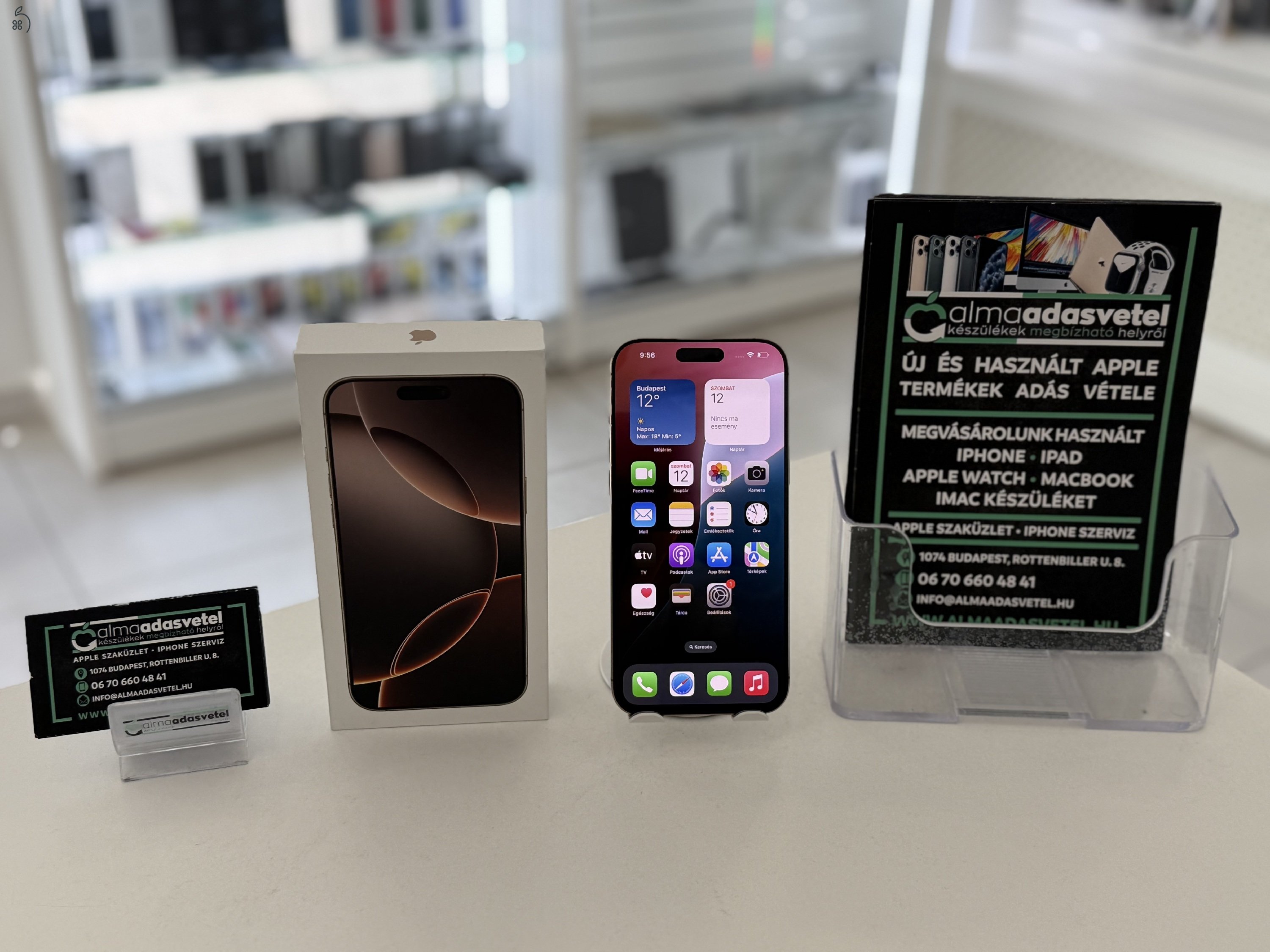 iPhone 16 Pro Max 512GB Független Karcmentes/2025.11.12.Apple Gar./p4194