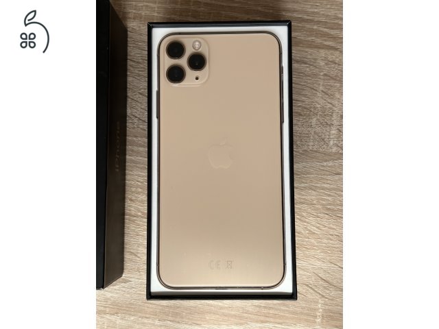 iPhone 11 Pro Max Arany(Gold), 64 GB, 84% akku, kártyafüggetlen, dobozos, extrákkal