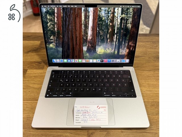 .77. Apple MacBook Pro 14″ – M3 – Silver – Akku 96% – APPLE GAR 2027.01.10