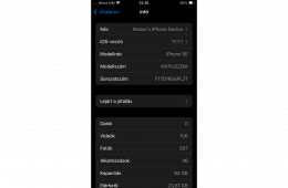 iPhone SE 2. generáció – Szép állapotú hátlap, hibátlan működés, iOS 17.7.1