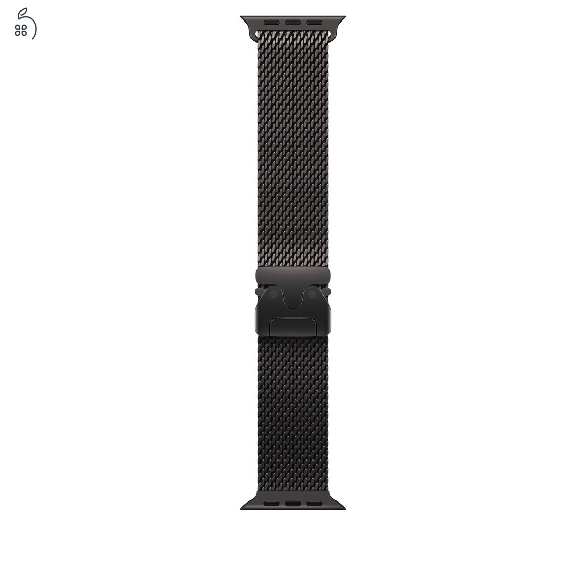 49 mm-es fekete titán milánói szíj – S