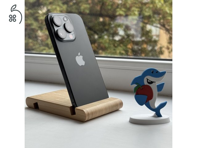 HIBÁTLAN iPhone 15 Pro 128GB Black Titanium- 1ÉV GARANCIA -Kártyfüggetlen, 98% Akkumulátor, OU06